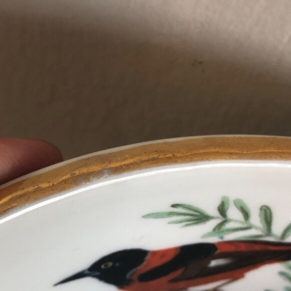 Lourioux Le Faune Birds Round Serving Bowl Casserole Baking Dish France 6.5" - Picture 10 of 12